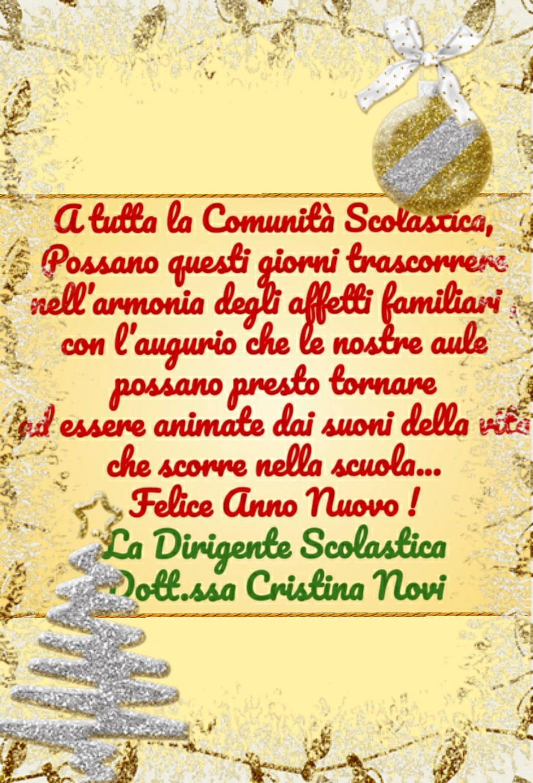 AUGURI DI UN SERENO ANNO NUOVO